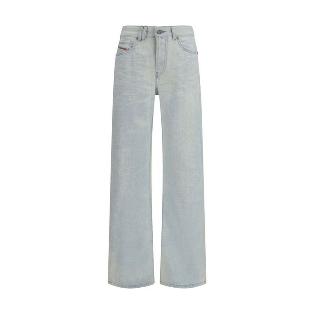 Diesel Blue Cotton Straight-Leg Women's Jeans